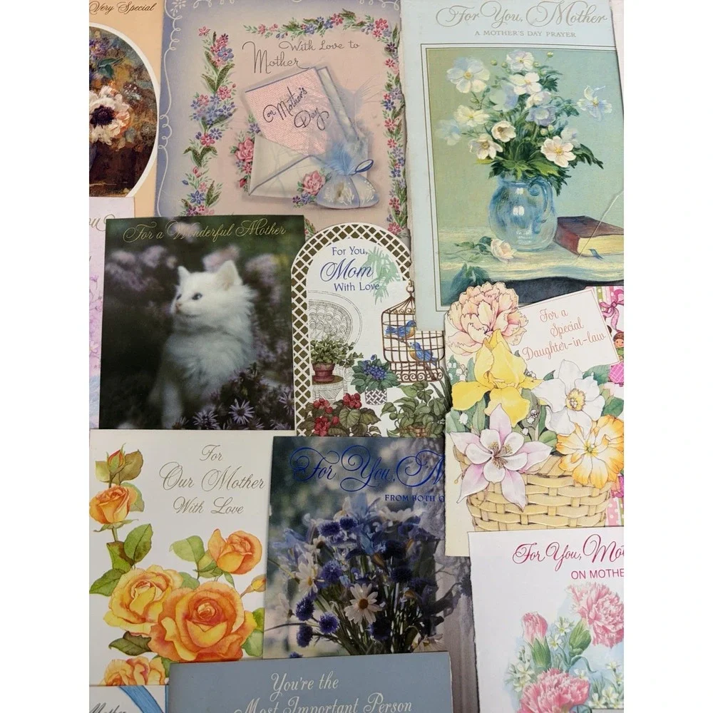 Vintage Mother's Day Greeting Cards Fronts ONLY Scrapbooking Crafts Lot of 50+